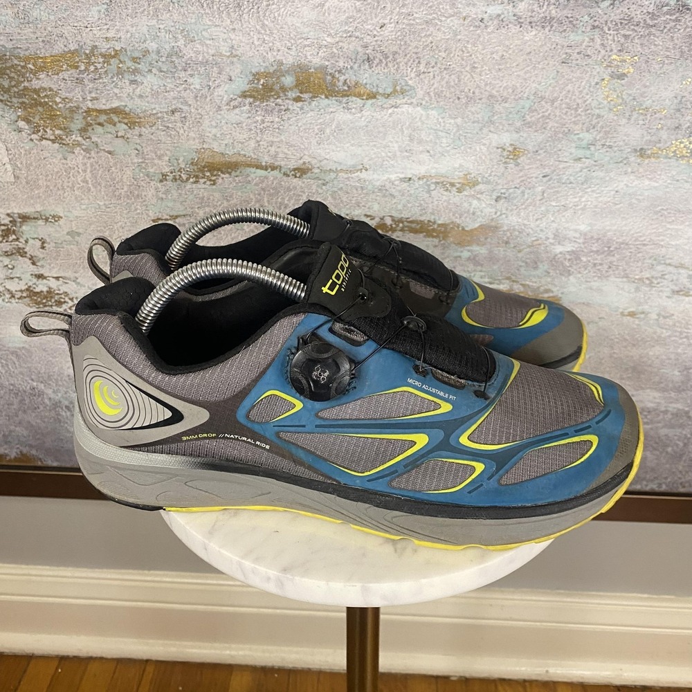 Topo Athletic Runduro Shoes Mens Size 9.5 Gray Teal Dial Running Sneakers - Picture 2 of 11